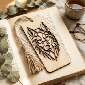Geometric Animal Bookmark Templates, Bundle of 47 Modern Low Poly Wood Designs