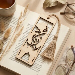Geometric Animal Bookmark Templates, Bundle of 47 Modern Low Poly Wood Designs