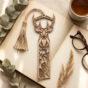 Geometric Animal Bookmark Templates, Bundle of 47 Modern Low Poly Wood Designs