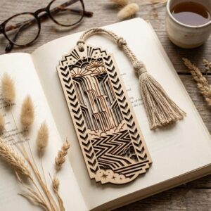 Geometric Nature Bookmark Template Bundle, Sacred Geometry Botanicals, 32 Designs
