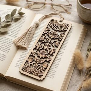 Geometric Nature Bookmark Template Bundle, Sacred Geometry Botanicals, 32 Designs