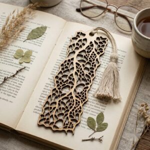 Geometric Nature Bookmark Template Bundle, Sacred Geometry Botanicals, 32 Designs