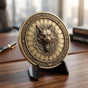 Gothic Skull and Raven Memento Mori Coin, Laser Engraving Depth Map PNG Bundle