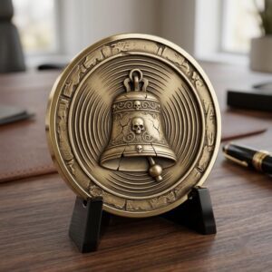 Gothic Skull and Raven Memento Mori Coin, Laser Engraving Depth Map PNG Bundle