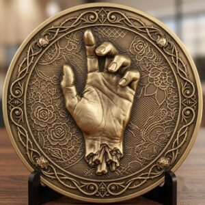 Gothic Skull and Raven Memento Mori Coin, Laser Engraving Depth Map PNG Bundle