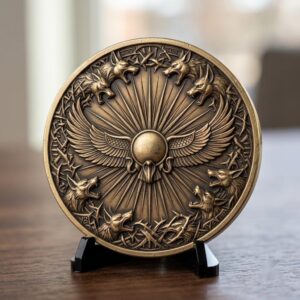 Gothic Skull Rose Coin Relief, 3D Depth Map, Laser Engraving PNG Bundle