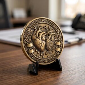 Gothic Skull Rose Coin Relief, 3D Depth Map, Laser Engraving PNG Bundle