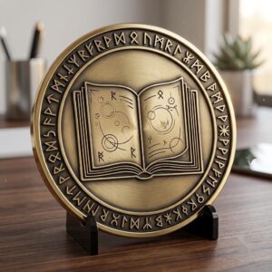 Halloween Laser Engraving Depth Map, Spooky Haunted Architecture Coin Relief