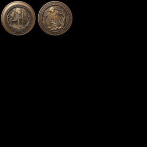 Halloween Laser Engraving Depth Map, Spooky Haunted Architecture Coin Relief