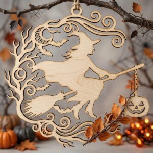 Halloween Laser File, Pumpkin Ornament Bundle, Black Cat Autumn Decor
