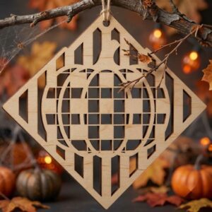 Halloween Laser File, Rustic Shiplap Ornaments Bundle, Pumpkin Ghost Decor
