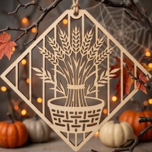 Halloween Laser File, Rustic Shiplap Ornaments Bundle, Pumpkin Ghost Decor