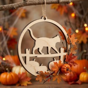 Halloween Laser File, Witch Pumpkin Ornament Bundle, Mystical Decor
