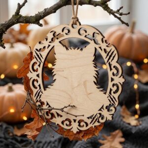 Halloween Laser Ornament Bundle, Gothic Victorian Frames, Scary Cameo Portrait