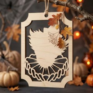 Halloween Laser Ornament Bundle, Gothic Victorian Frames, Scary Cameo Portrait