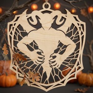 Halloween Laser Ornament Bundle, Gothic Victorian Frames, Scary Cameo Portrait