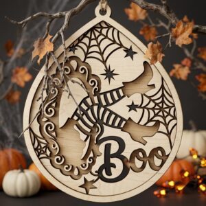 Halloween Sassy Witch Ornament Bundle, 24 Funny Laser Files
