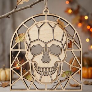 Halloween Skeleton Ornament Bundle, Dancing Bones Family Decor, Kids Craft