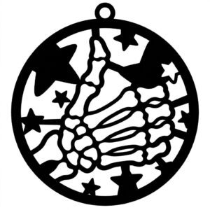 Halloween Skeleton Ornament Bundle, Dancing Bones Family Decor, Kids Craft