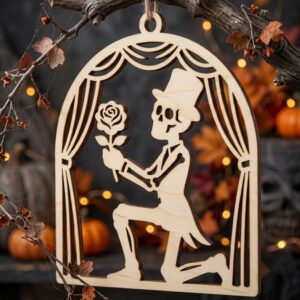 Halloween Skeleton Ornament Bundle, Dancing Bones Family Decor, Kids Craft