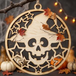 Halloween Skeleton Ornament Bundle, Dancing Bones Family Decor, Kids Craft
