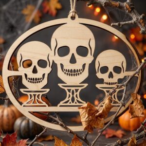 Halloween Skeleton Ornament Bundle, Dancing Bones Family Decor, Kids Craft