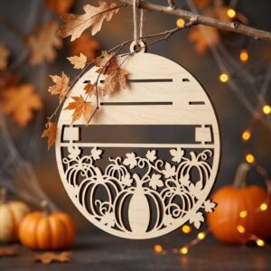 Halloween Wood Ornament Bundle, Vintage Autumn Harvest Crate Labels, Retro Decor