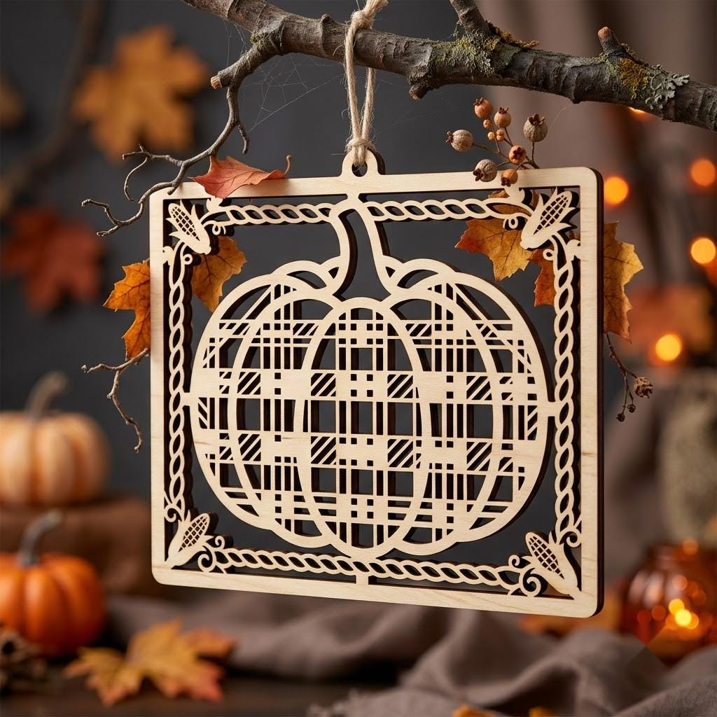Halloween Wood Ornament Bundle, Vintage Autumn Harvest Crate Labels, Retro Decor