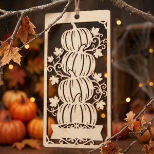 Halloween Wood Ornament Bundle, Vintage Autumn Harvest Crate Labels, Retro Decor