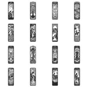 Jesus Bookmark SVG, Laser Cut File For Bookmarks, Bundle Of 48 Parables Designs, Christian Multilayer SVG, Bible Verse Gift