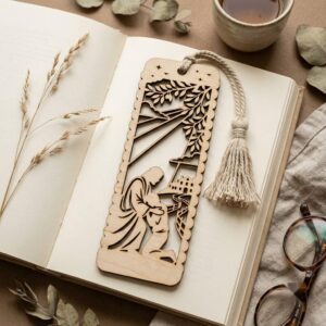 Jesus Bookmark SVG, Laser Cut File For Bookmarks, Bundle Of 48 Parables Designs, Christian Multilayer SVG, Bible Verse Gift