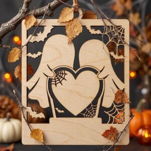 Kawaii Halloween Candy Ornament Bundle, Cute Sweet Treats Wood Laser Files