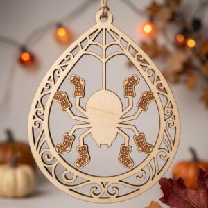 Kawaii Halloween Candy Ornament Bundle, Cute Sweet Treats Wood Laser Files