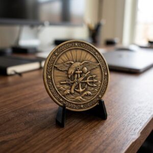 Military Challenge Coin Engraving Files, 3D Relief PNG Bundle