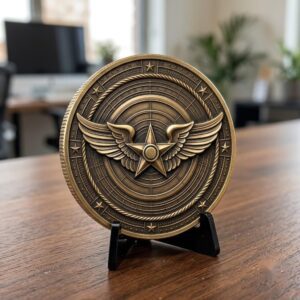 Military Challenge Coin Engraving Files, 3D Relief PNG Bundle
