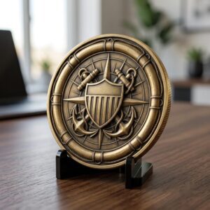 Military Challenge Coin Engraving Files, 3D Relief PNG Bundle