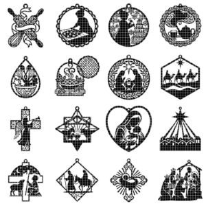 Mrs Claus Kitchen Christmas Ornaments, 30 Gingerbread Baking Holiday Decor