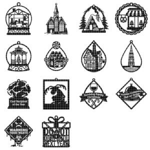 Mrs Claus Kitchen Christmas Ornaments, 30 Gingerbread Baking Holiday Decor