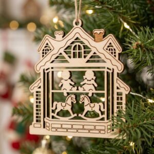 Mrs Claus Kitchen Gingerbread Ornament Template, Sweet Treats Wood Bauble