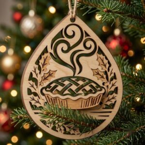 Mrs Claus Kitchen Gingerbread Ornament Template, Sweet Treats Wood Bauble