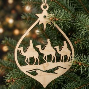 Mrs Claus Kitchen Gingerbread Ornament Template, Sweet Treats Wood Bauble