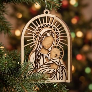 Mrs Claus Kitchen Gingerbread Ornament Template, Sweet Treats Wood Bauble