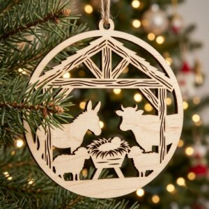 Mrs Claus Kitchen Gingerbread Ornament Template, Sweet Treats Wood Bauble