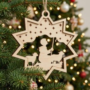 Mrs Claus Kitchen Gingerbread Ornament Template, Sweet Treats Wood Bauble