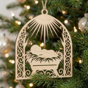 Mrs Claus Kitchen Gingerbread Ornament Template, Sweet Treats Wood Bauble