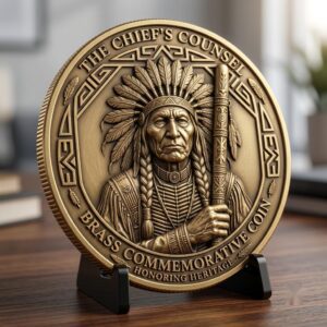 Native American Warrior Coin Laser Engraving Files, 50 3D Depth Map PNG Bundle