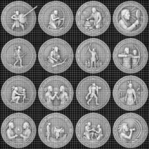 Native American Warrior Coin Laser Engraving Files, 50 3D Depth Map PNG Bundle
