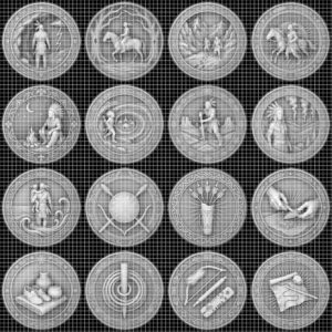 Native Warrior Challenge Coin Engraving File, 3D Laser Relief Depth Map PNG