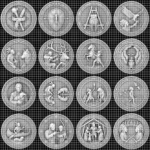 Native Warrior Challenge Coin Engraving File, 3D Laser Relief Depth Map PNG