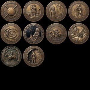 Native Warrior Challenge Coin Engraving File, 3D Laser Relief Depth Map PNG